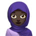 🧕🏿 woman with headscarf: dark skin tone display on Apple